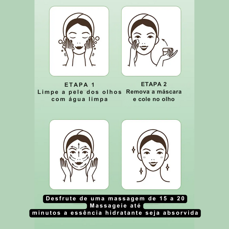 Máscara Hidratante de Aloe Vera para los Ojos - Antienvejecimiento, Elimina Arrugas y Ojeras