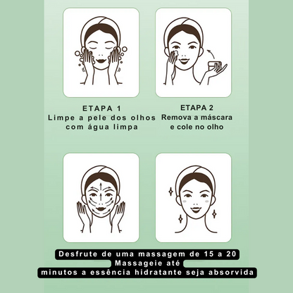 Máscara Hidratante de Aloe Vera para los Ojos - Antienvejecimiento, Elimina Arrugas y Ojeras